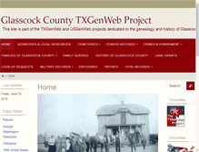 Tablet Screenshot of glasscockcotxgenweb.org